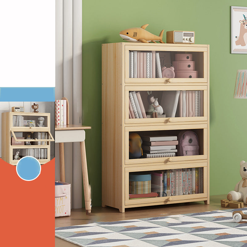 Contemporary Bookshelf Standard Wooden Closed Back Bookcase with Shelves