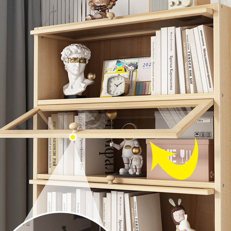 Contemporary Bookshelf Standard Wooden Closed Back Bookcase with Shelves