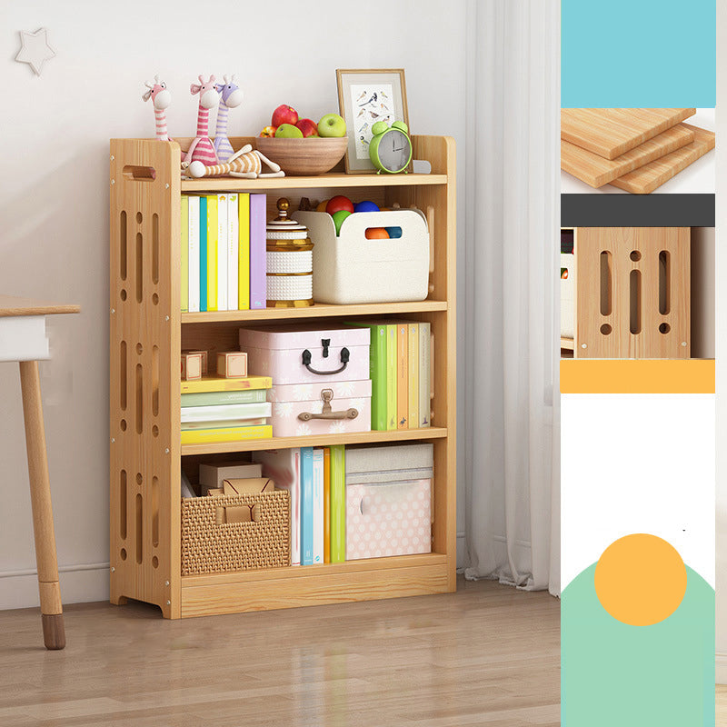 Contemporary Bookshelf Standard Wooden Closed Back Bookcase with Shelves