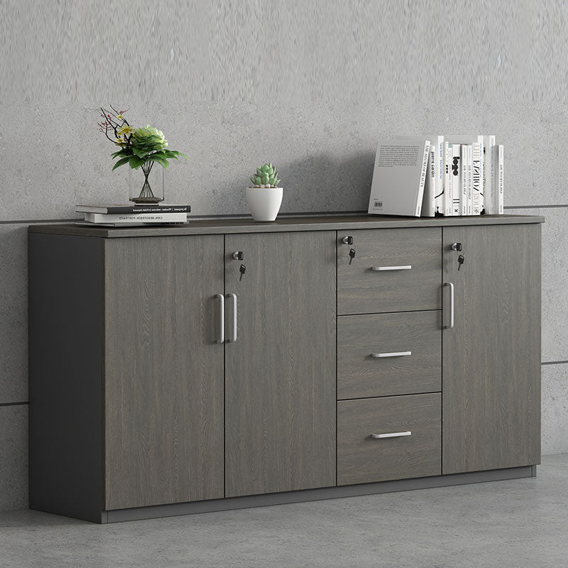 Modern Wooden Filing Cabinet with Lock Storage for Home Office