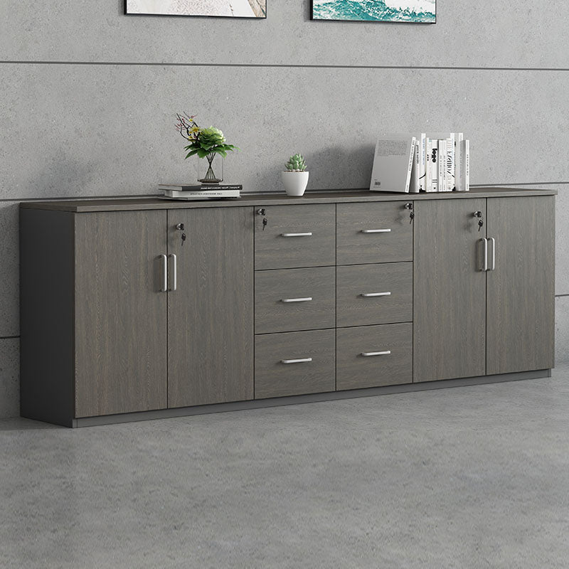 Modern Wooden Filing Cabinet with Lock Storage for Home Office