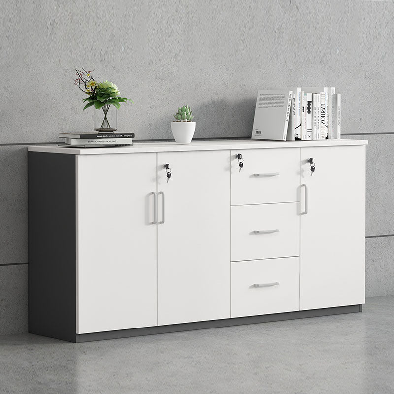 Modern Wooden Filing Cabinet with Lock Storage for Home Office