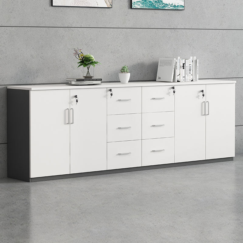 Modern Wooden Filing Cabinet with Lock Storage for Home Office