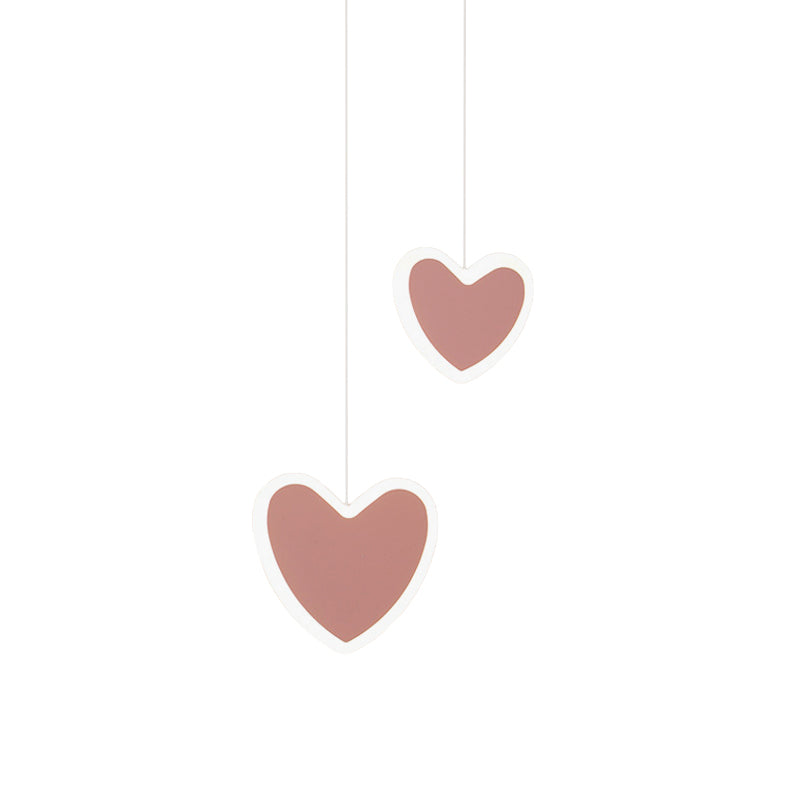 LED LED ALLUMAGE HAPPORTAIRE BLANC / Fleur rose / coeur aimant / Mini suspension Mini suspension avec ombre acrylique