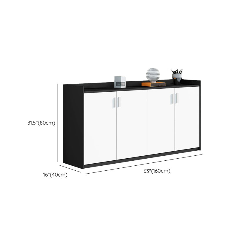 Modern White Engineered Wood Filing Cabinet for Home and Office