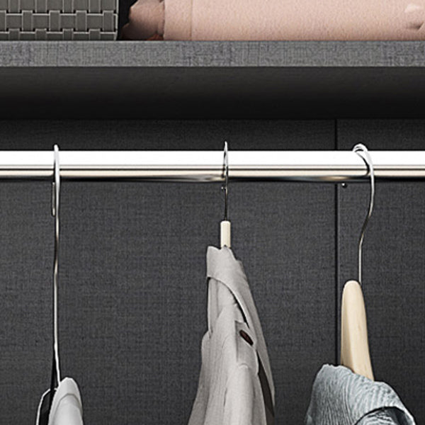 White Grey Wardrobe Cabinet Modern Wardrobe Closet with Shelves