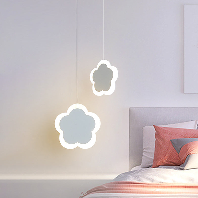 LED LED ALLUMAGE HAPPORTAIRE BLANC / Fleur rose / coeur aimant / Mini suspension Mini suspension avec ombre acrylique