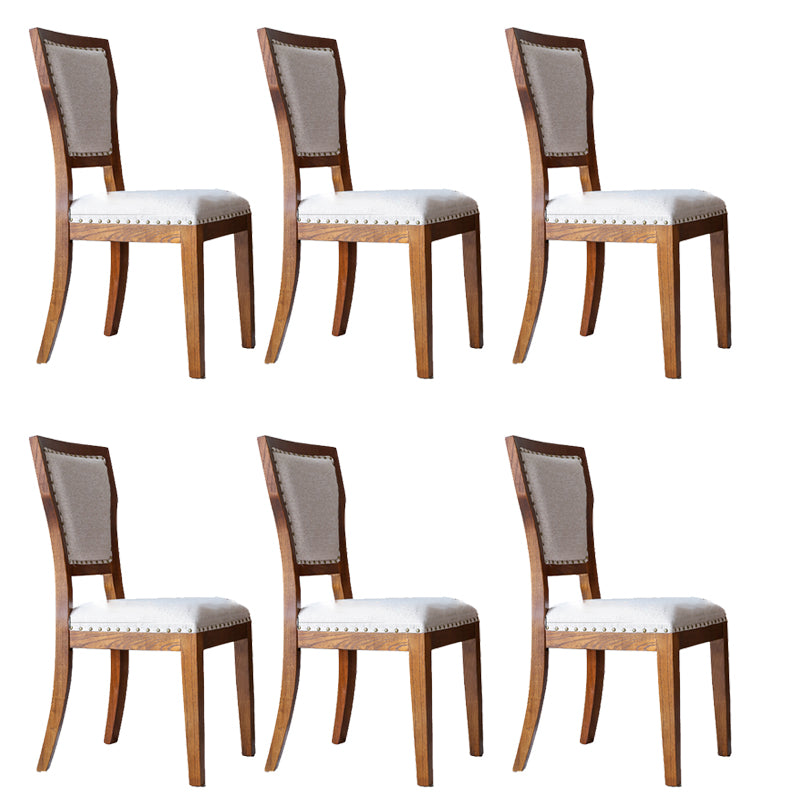 Modern Side Chair Upholstered Dining Chairs with Wooden Base for Dining Room