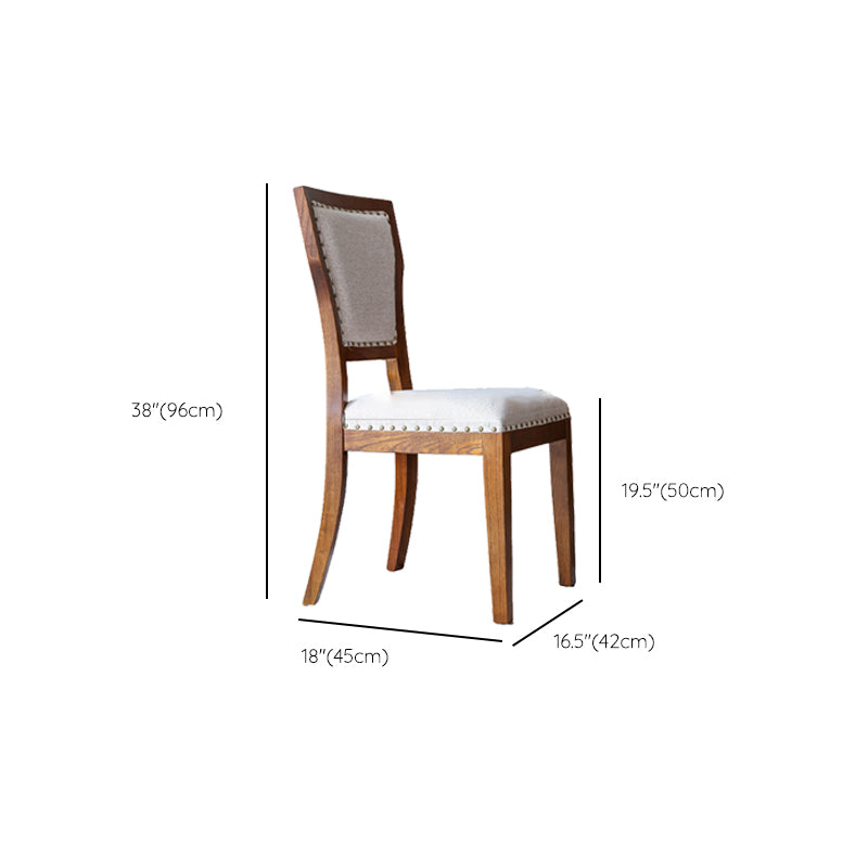 Modern Side Chair Upholstered Dining Chairs with Wooden Base for Dining Room
