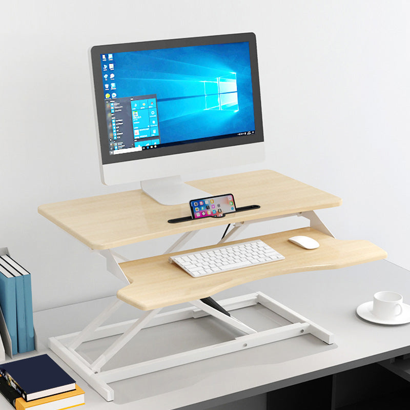 Folding Rectangular Shaped Office Laptop Table Wood in Black/White/Grey