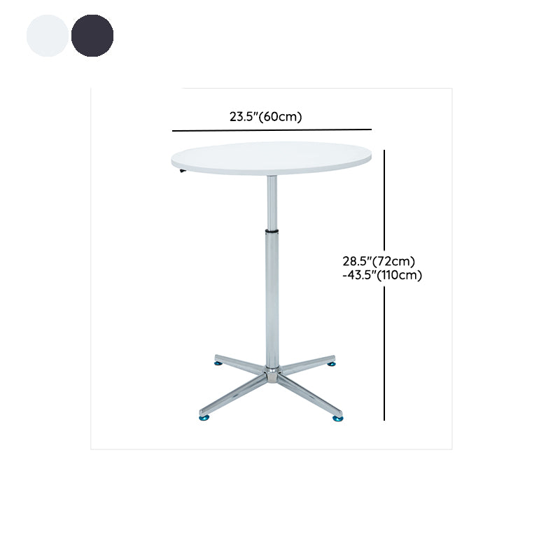Rectangular Shaped Wood Office Writing Table Metal Legs with Wheels