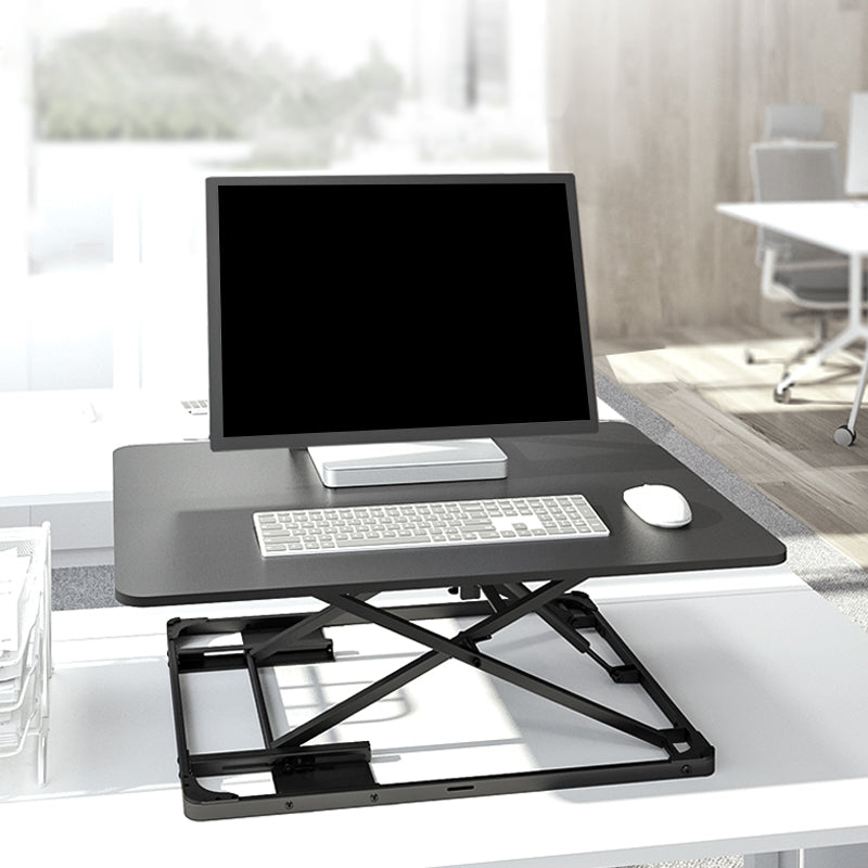 Rectangular Shaped Office Standing Desk Converter Wood in White/Black