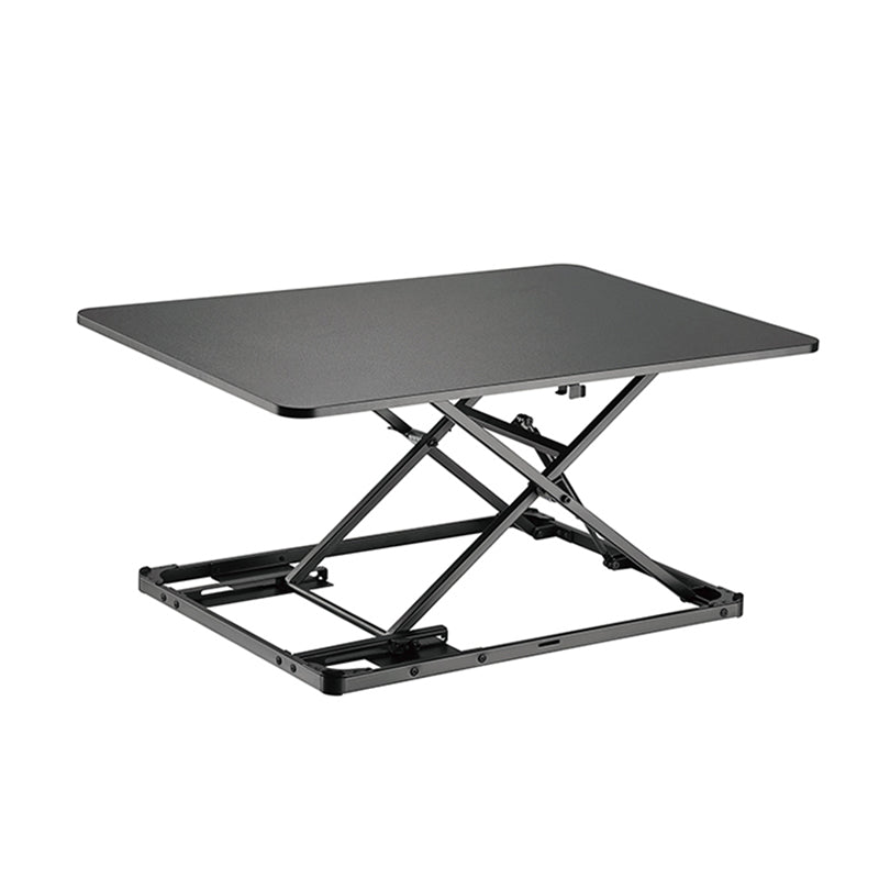 Rectangular Shaped Office Standing Desk Converter Wood in White/Black