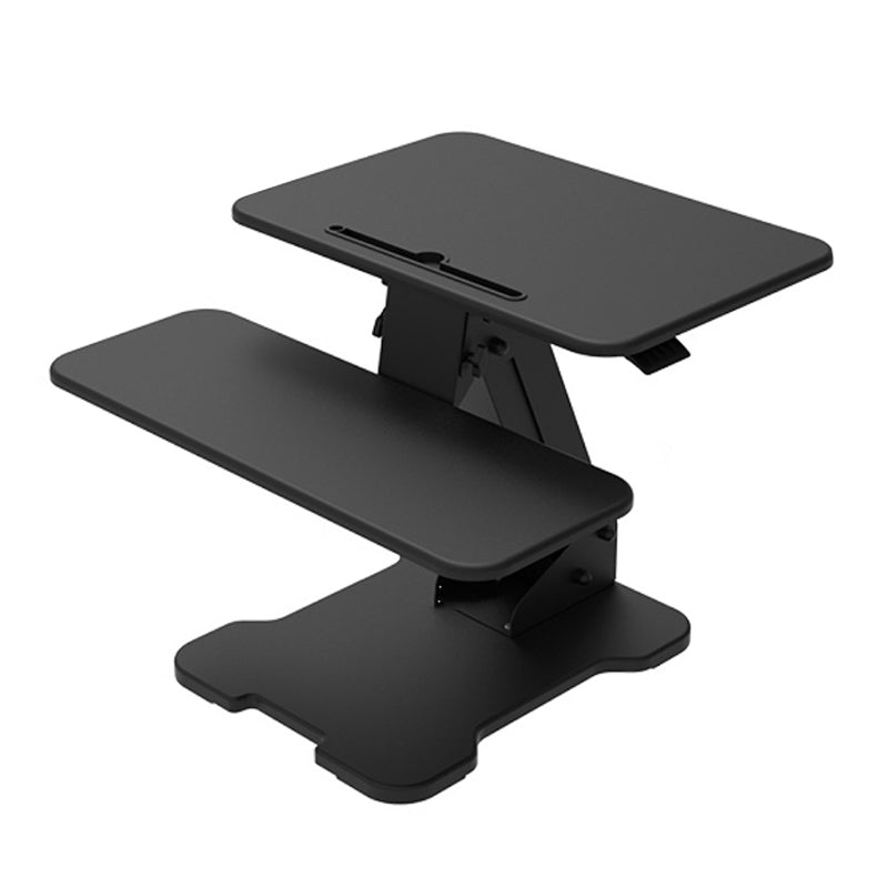 Adjustable Rectangular Shaped Standing Desk Steel in Black for Office