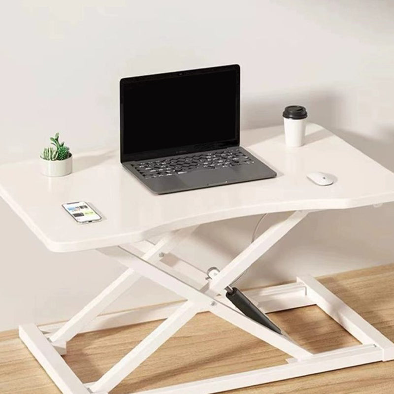 Rectangular Shaped Standing Desk Folding Wood Black/White for Office