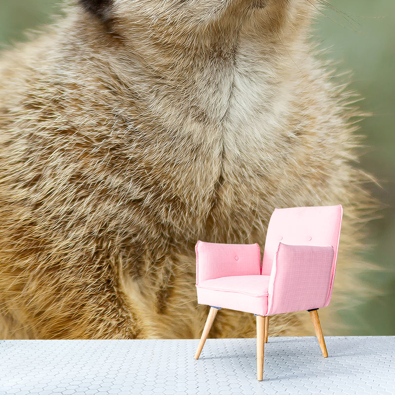 Animal Cute Photography Pattern Mildew Wall Mural Horizontalt for Living Room