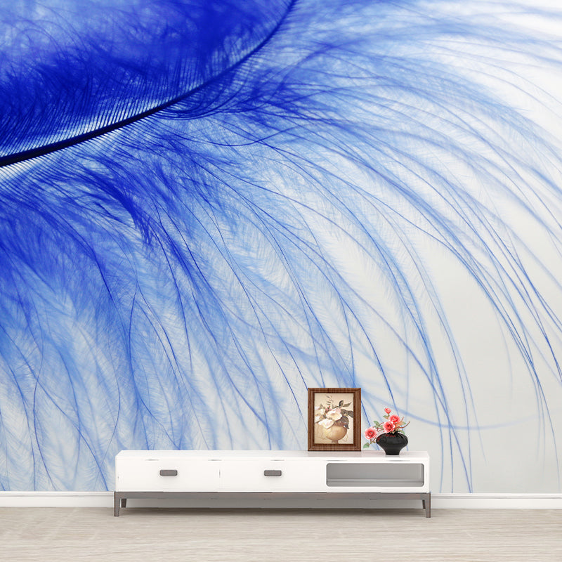 Feather Printed Photography Wall Mural Environmental Indoor Stain Resistant