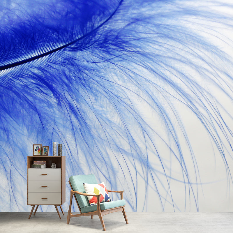 Feather Printed Photography Wall Mural Environmental Indoor Stain Resistant