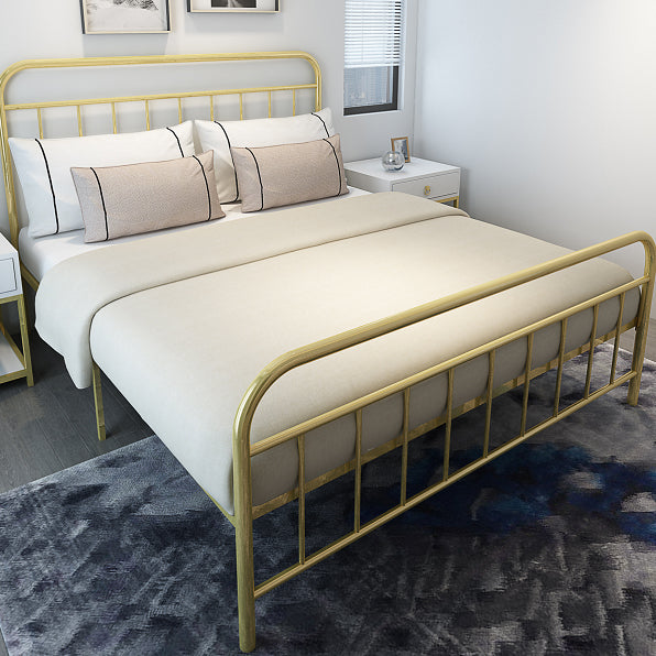 Modern Style Metal Frame Standard Bed with Open-Frame Headboard