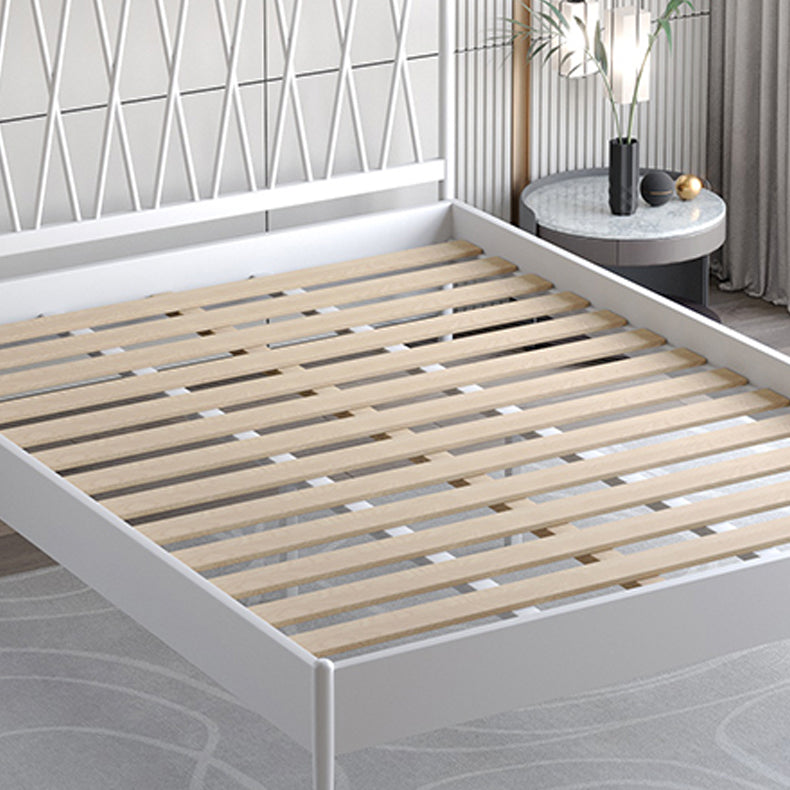 47.24" Height Metal Frame Standard Bed with Rectangle Open-Frame Headboard