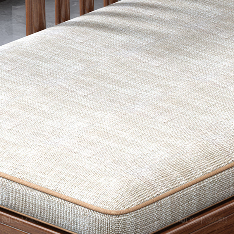 Cushioned Cotton Blend Chaise Lounge Daybed in Walnut of 72.4" W