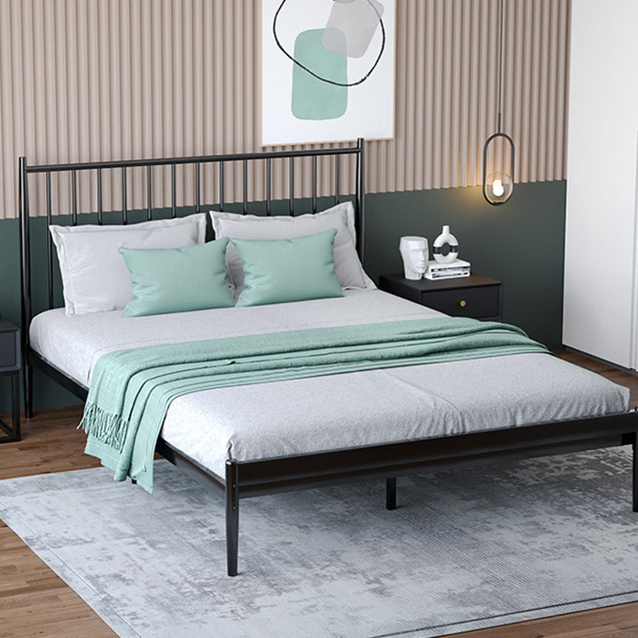 43.3" Height Metal Standard Slat Bed with Rectangle Headboard