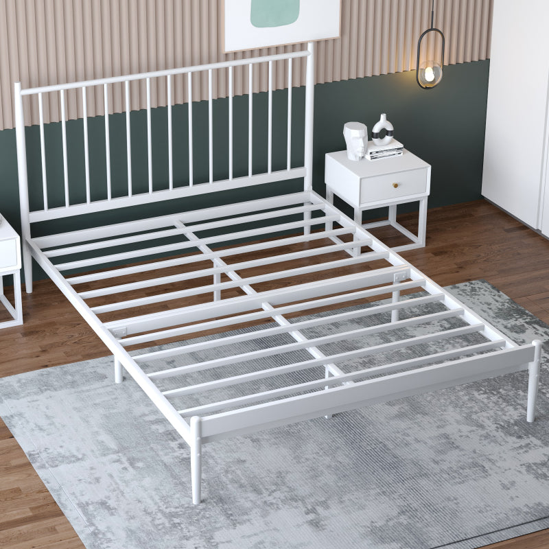 43.3" Height Metal Standard Slat Bed with Rectangle Headboard