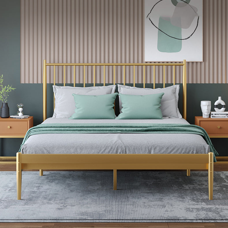 43.3" Height Metal Standard Slat Bed with Rectangle Headboard