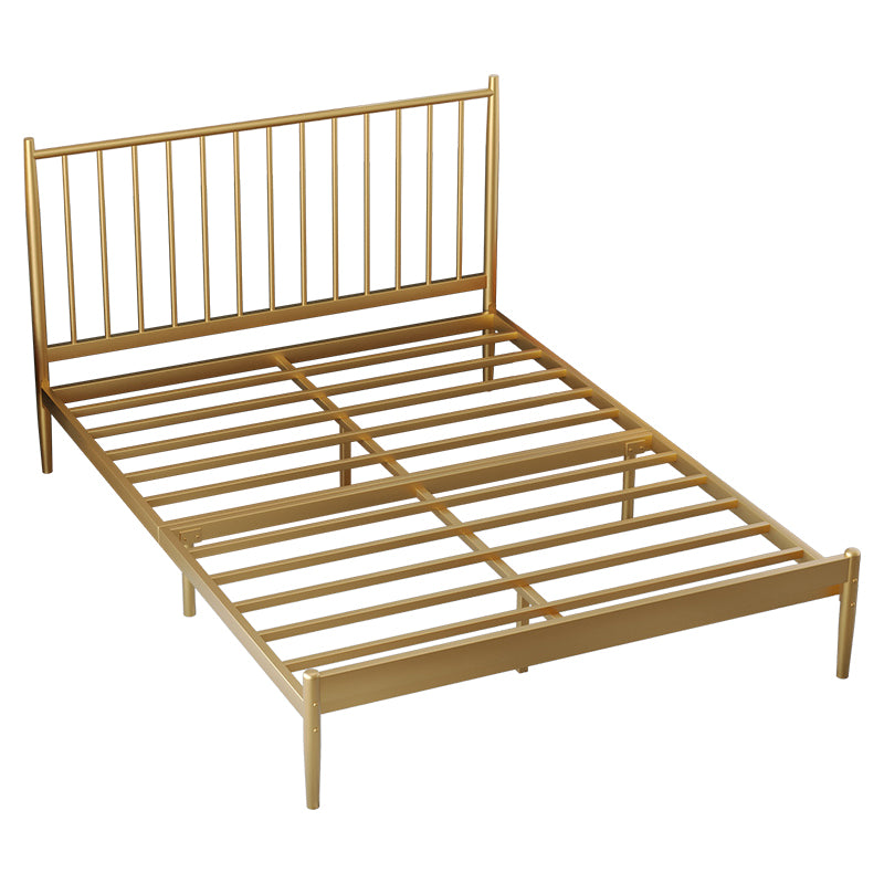 43.3" Height Metal Standard Slat Bed with Rectangle Headboard
