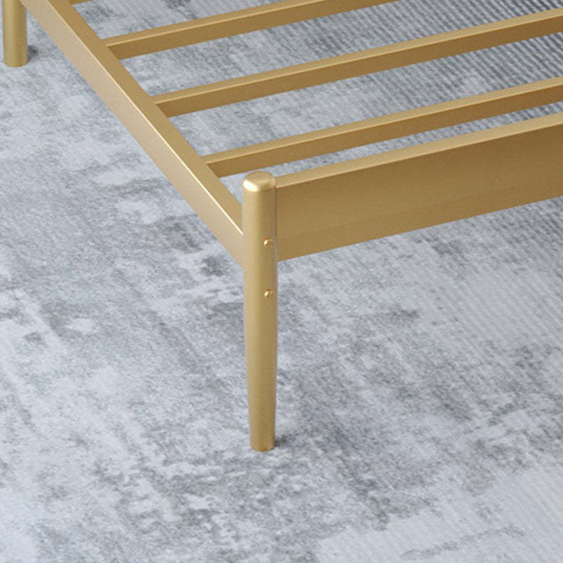 43.3" Height Metal Standard Slat Bed with Rectangle Headboard