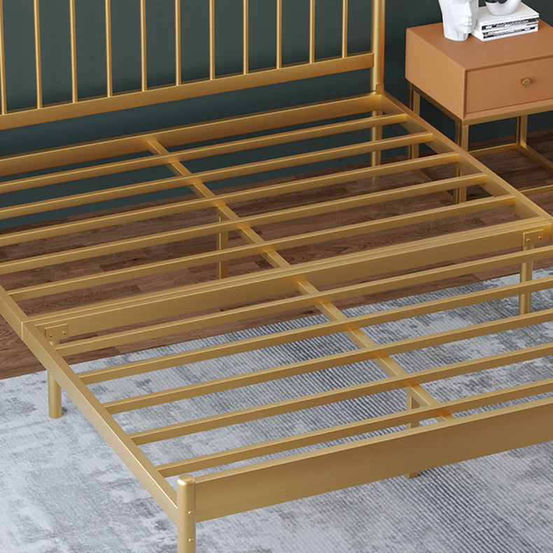 43.3" Height Metal Standard Slat Bed with Rectangle Headboard