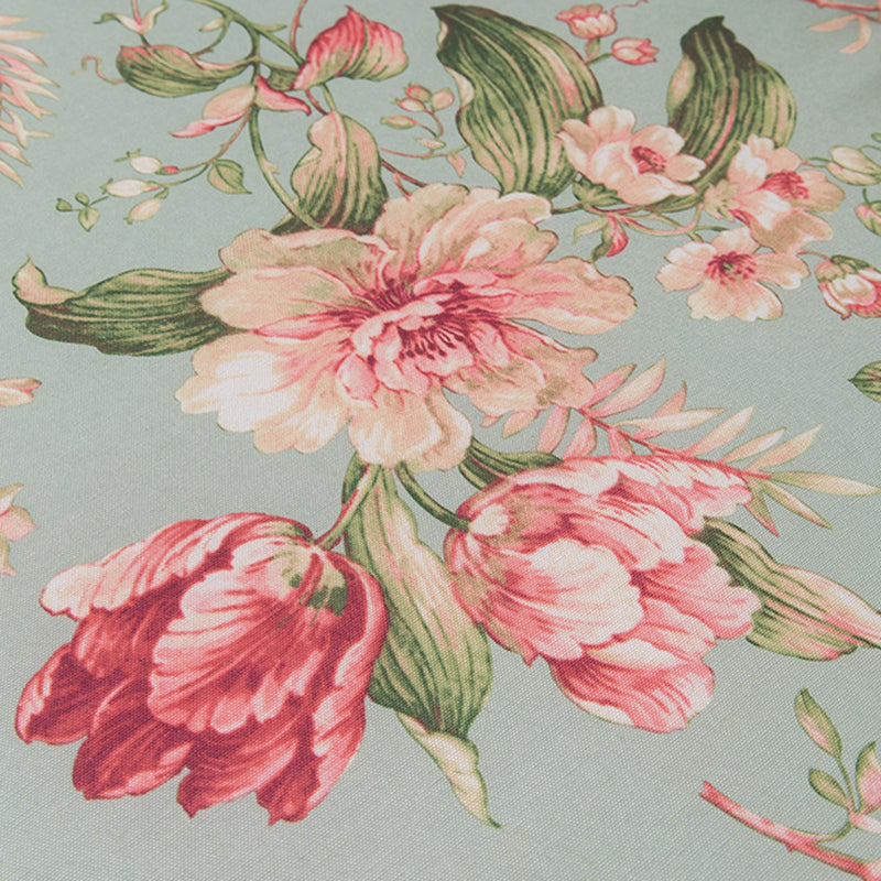 Floral with Arms Chaise Flared Arms with Legs for Bedroom Living Room