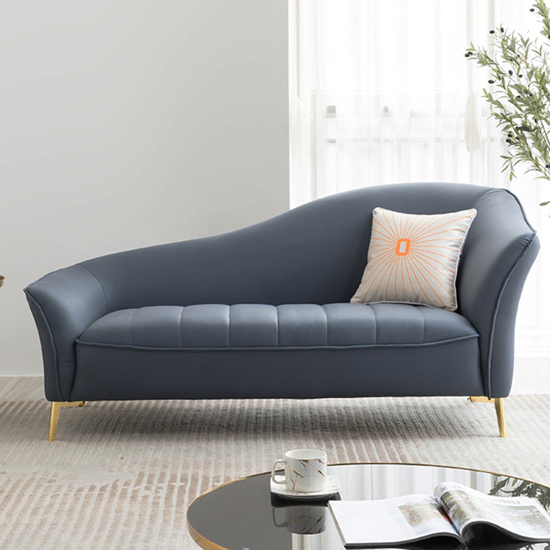 Glam with Arms Chaise Flared Arms with Legs for Bedroom Living Room