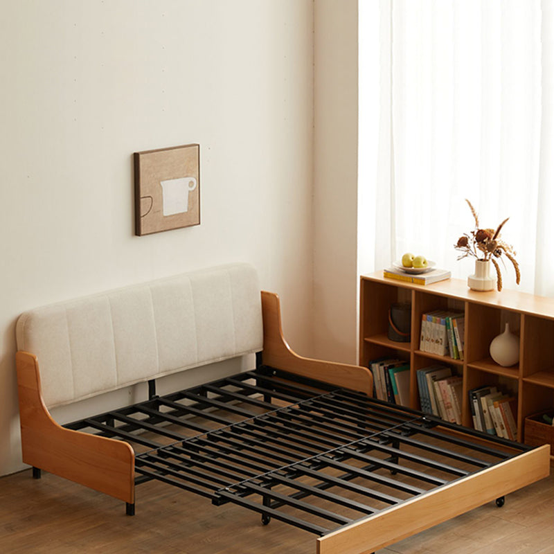 Scandinavian Solid Wood Removable Futon Sleeper Sofa Pillow Included