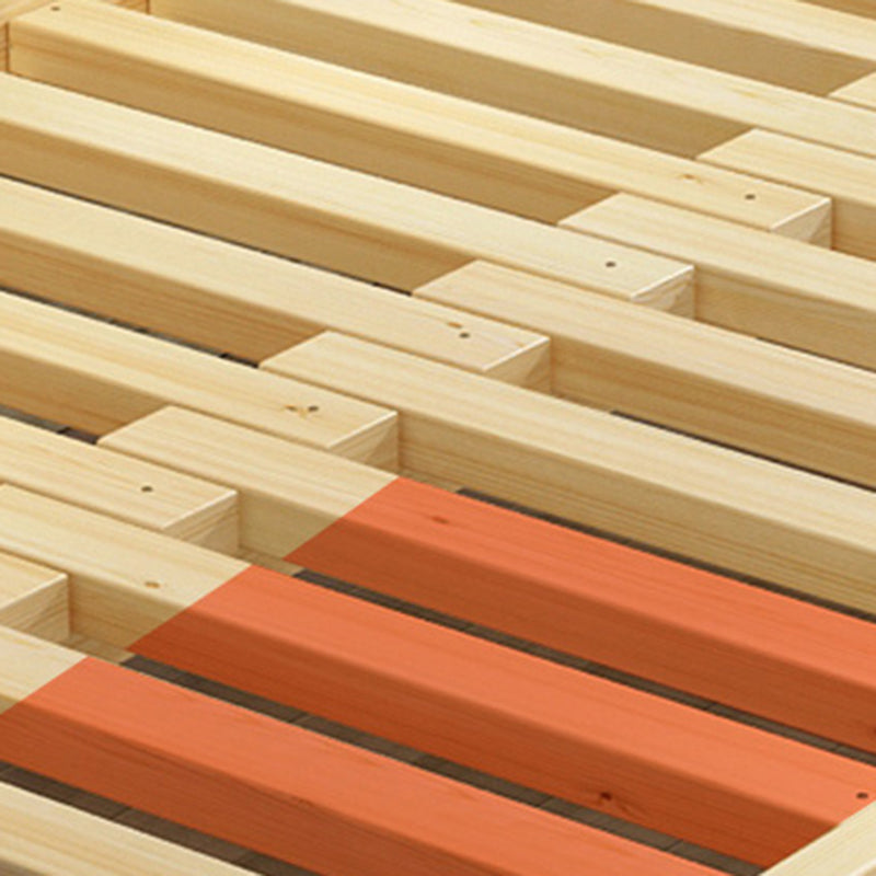 Removable Cushions Scandinavian Solid Wood Futon Sleeper Sofa Bed