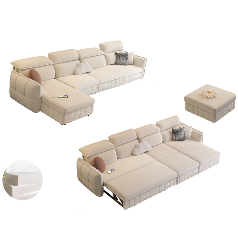 Modern & Contemporary Faux leather Upholstered Futon Sofa Bed in White