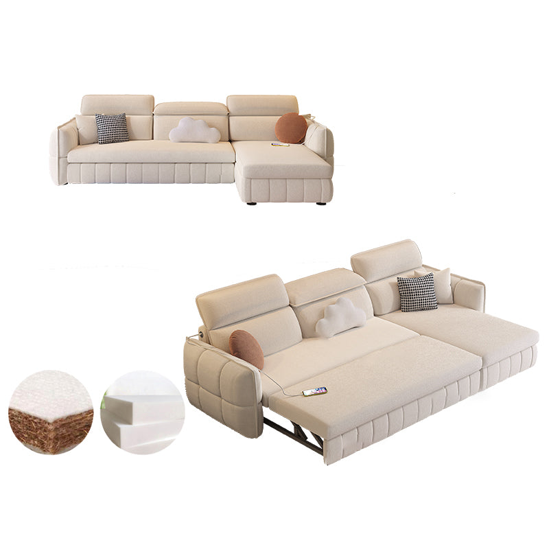 Modern & Contemporary Faux leather Upholstered Futon Sofa Bed in White
