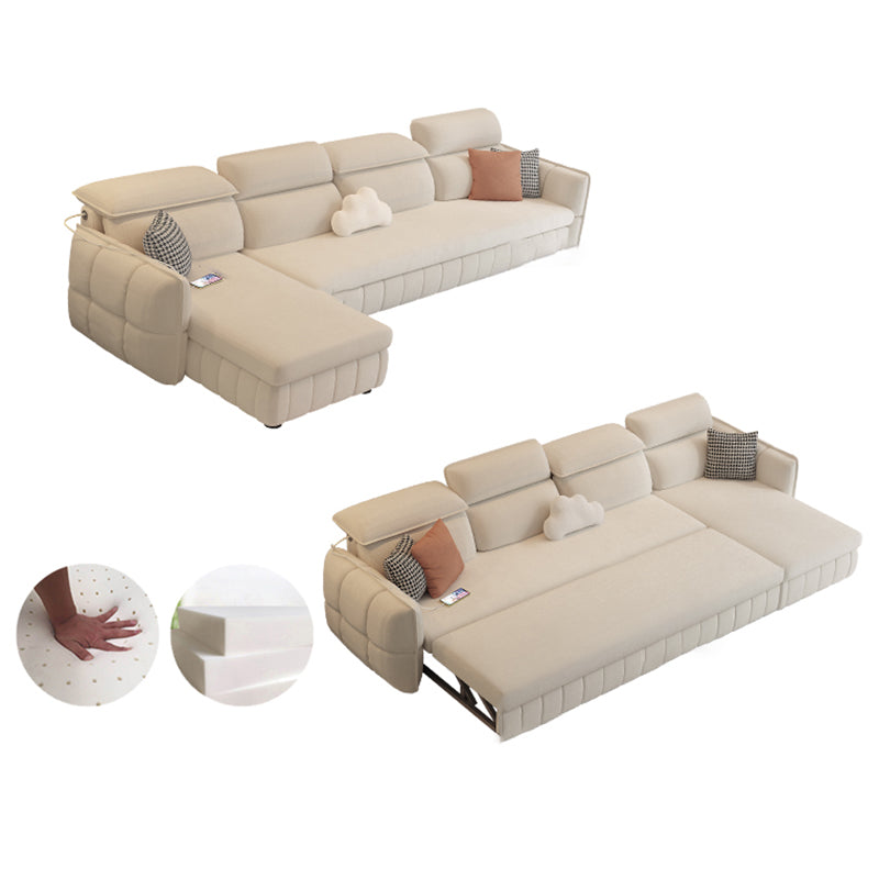 Modern & Contemporary Faux leather Upholstered Futon Sofa Bed in White