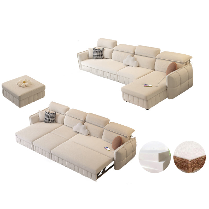 Modern & Contemporary Faux leather Upholstered Futon Sofa Bed in White