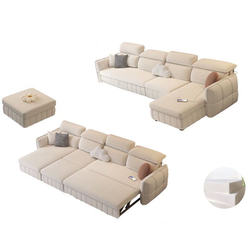 Modern & Contemporary Faux leather Upholstered Futon Sofa Bed in White