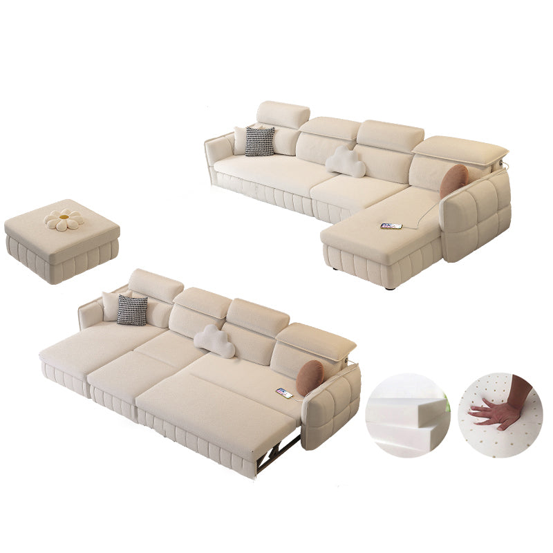 Modern & Contemporary Faux leather Upholstered Futon Sofa Bed in White