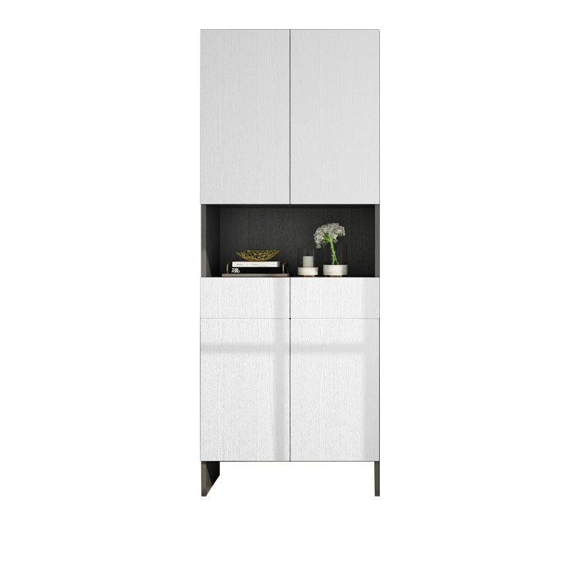 2- Drawer Wooden Contemporary Accent Cabinet with Doors and Shelves