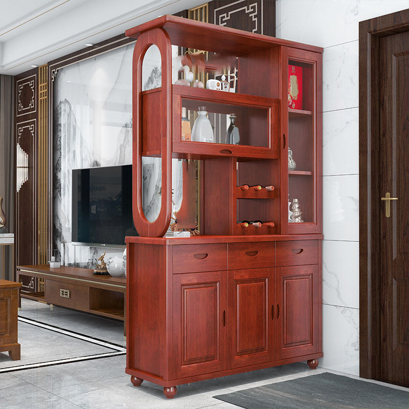 Rectangle Solid Wood 76.77" Tall Accent Cabinet with Drawers and Doors