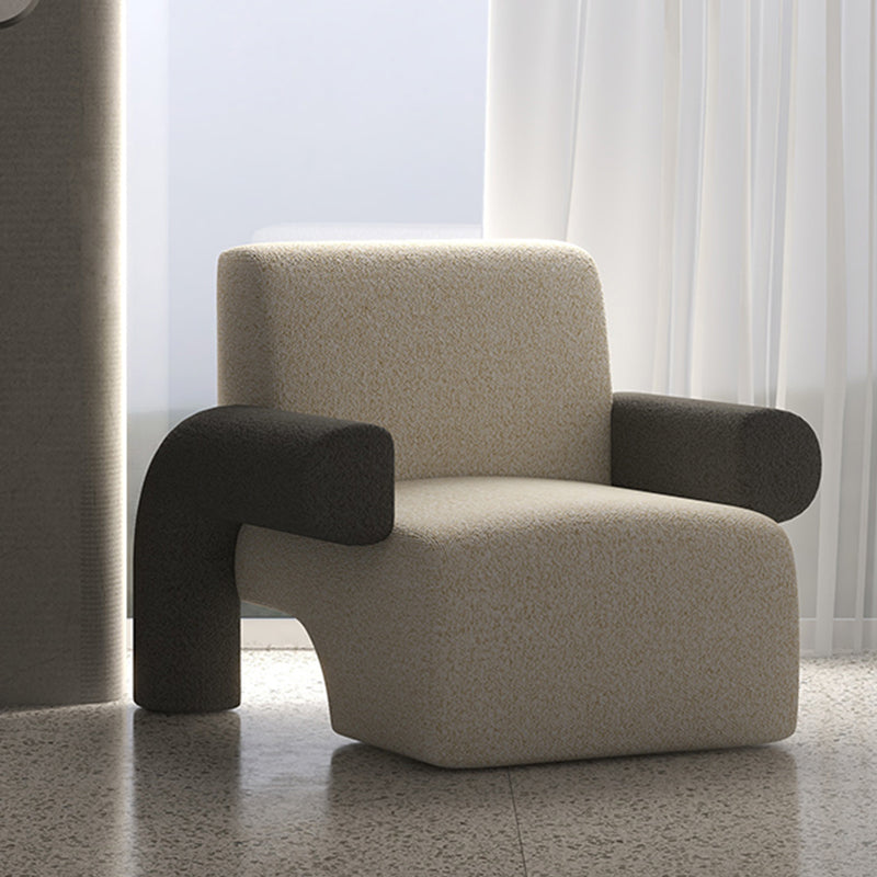 Modern Wool Blend Accent Armchair with Tight Back for Living Room