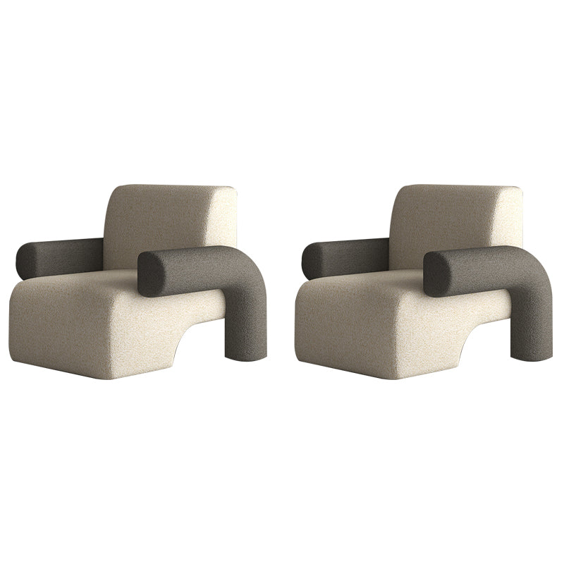 Modern Wool Blend Accent Armchair with Tight Back for Living Room