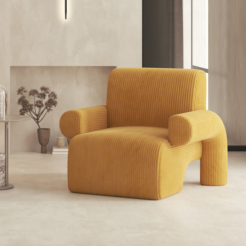 Modern Wool Blend Accent Armchair with Tight Back for Living Room