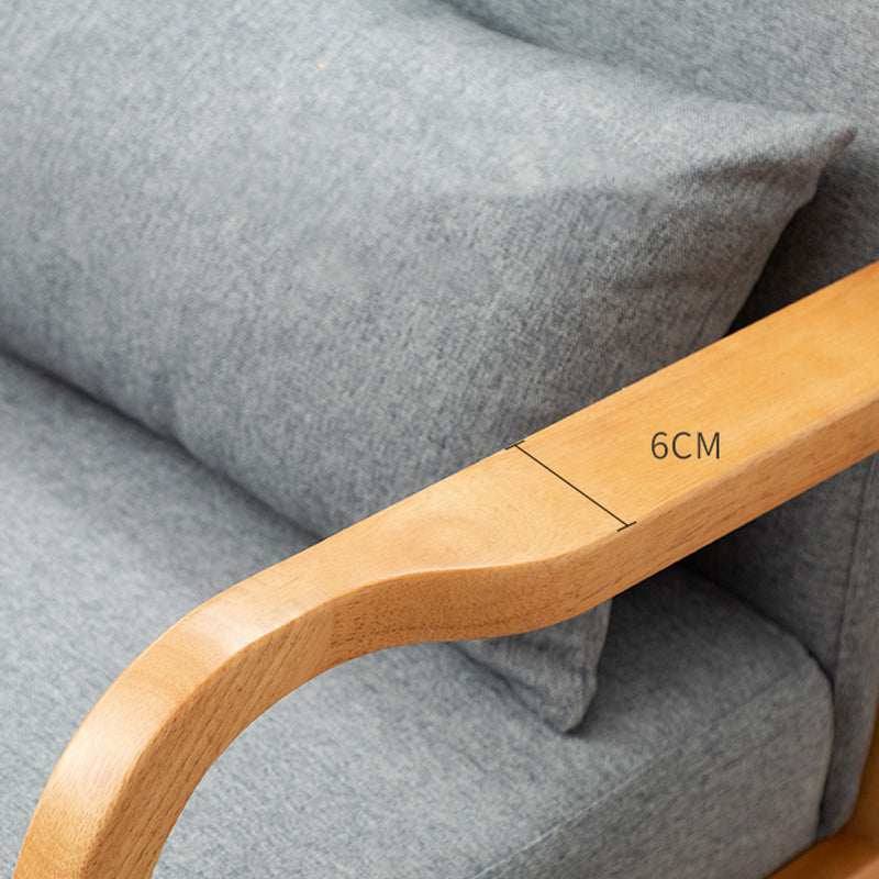 Scandinavian Basic Four Leg Armchair Solid Wood Living Room Armchair