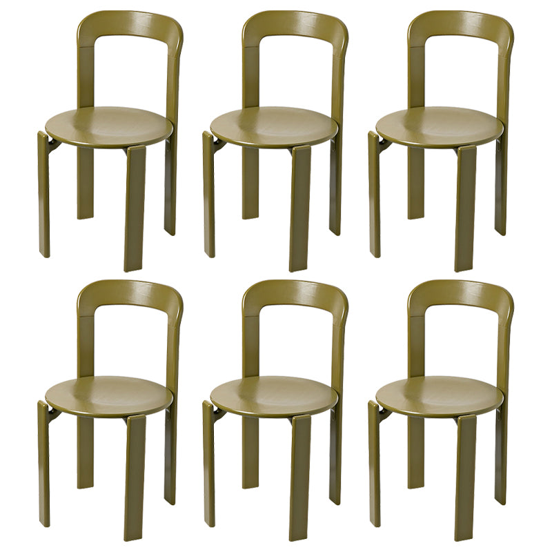 Contemporary Style Open Back Wood Dining Side Chair for Living Room