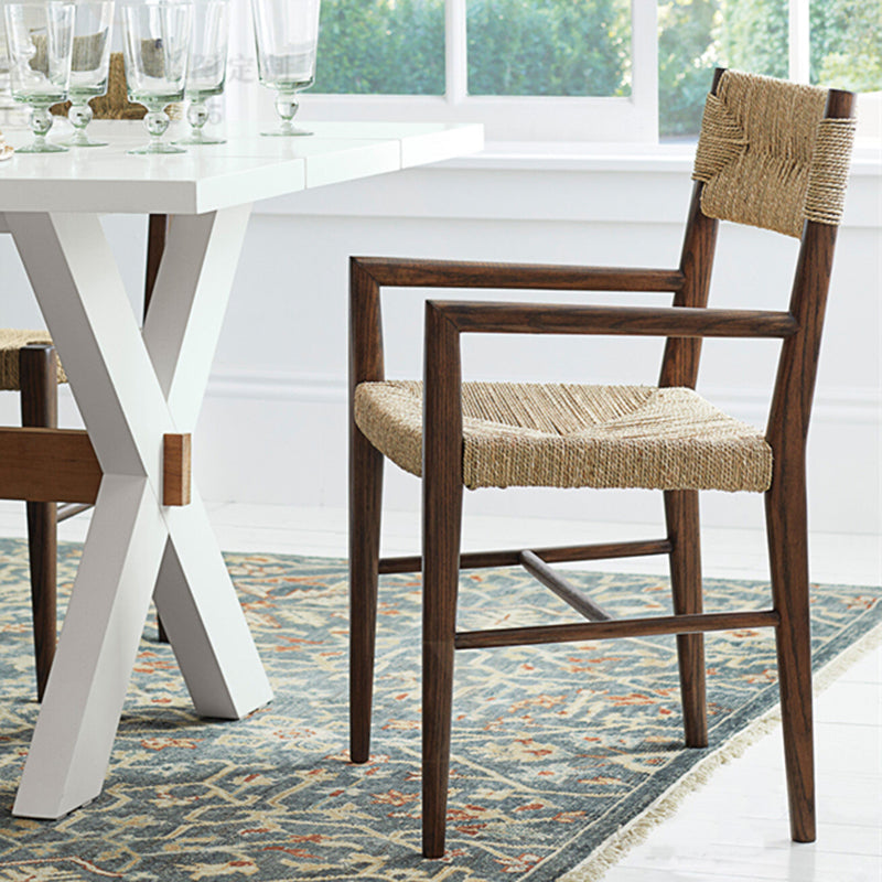 Contemporary Low Back Armless Bar Stool with Ash Solid Wood Base