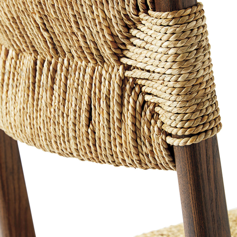 Contemporary Low Back Armless Bar Stool with Ash Solid Wood Base